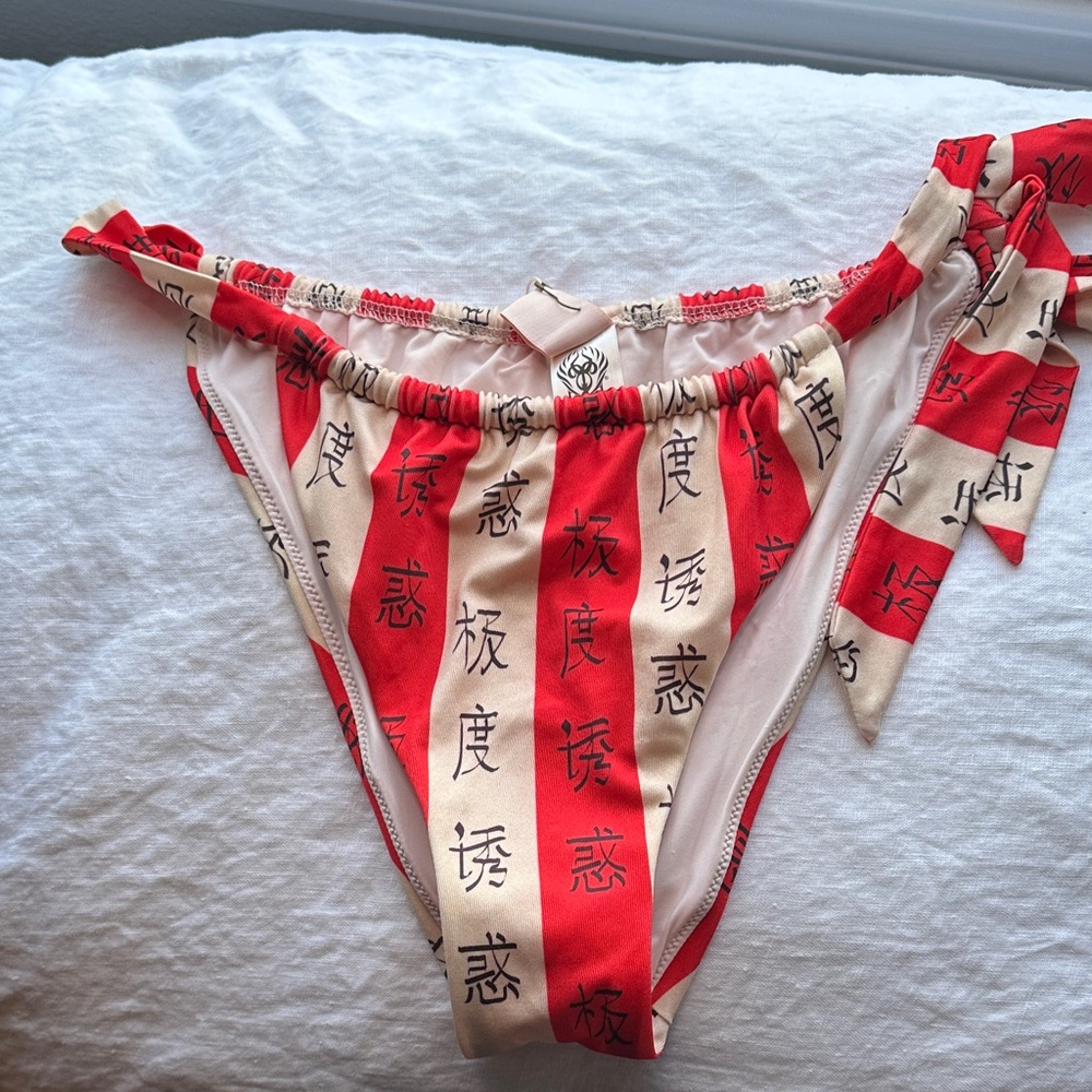 Red and White Bikini Bottom